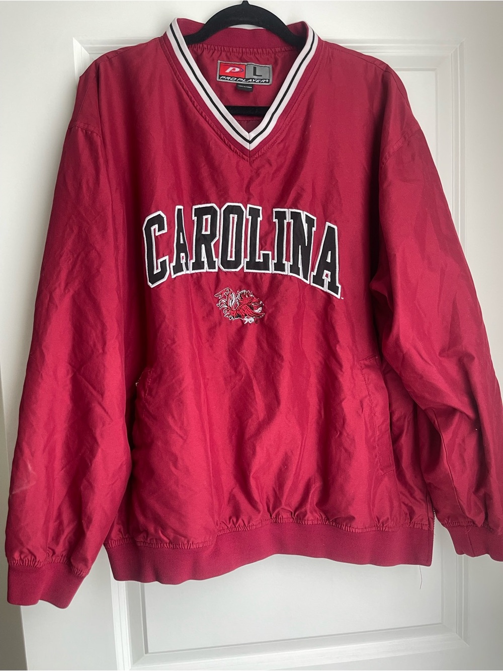 Vintage South Carolina Gamecocks Pullover Men's Large Red Pro Player Windbreaker